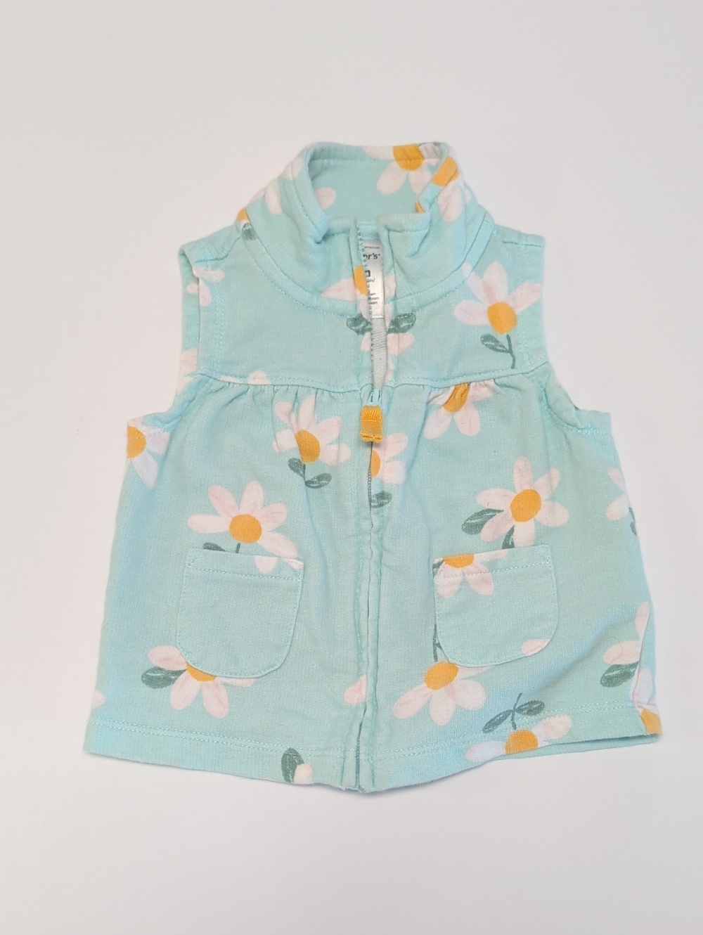 Carter's Aqua Floral Daisy Baby Vest